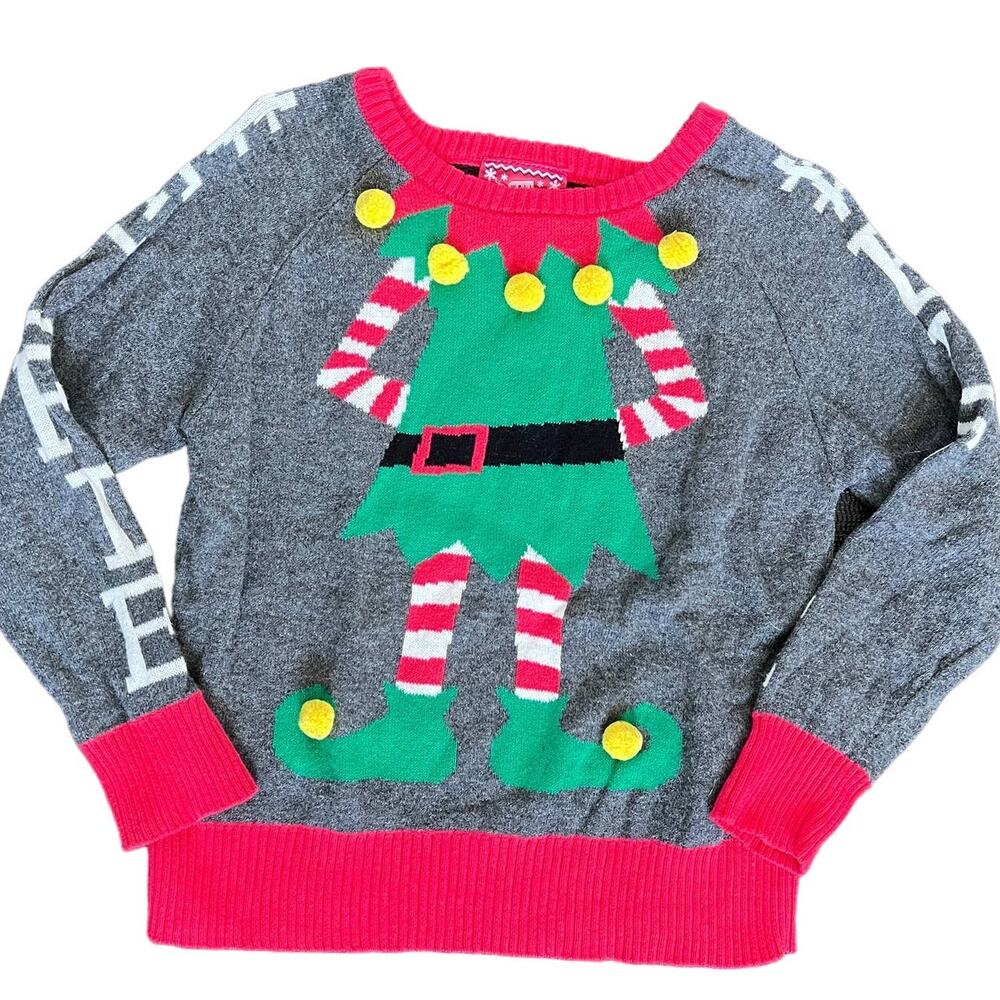 Elf 100% Cotton Holiday Ugly Christmas Sweater Toddler Unisex 3T